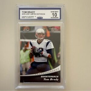 Leaf Limited Edition Tom Brady Card